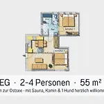 Wind Ruegen - Sauna, Kamin & Hund Willkommen, Ruhig & Naturnah, 200 M Zur Ostsee - Elements Lejlighed